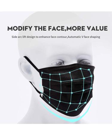 MSAAEX 50 Pcs Black 4-Ply Disposable Non-Woven Face Masks - Hygiene & Comfort - Buy Online on GoSupps.com