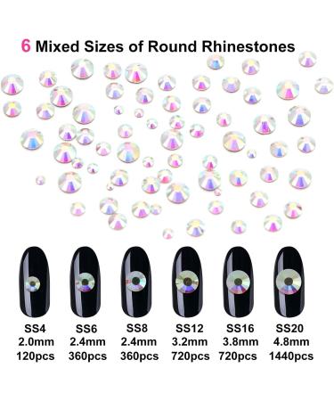 and Tweezer Round ab rhinestones Nail Gems and Rhinestones Crystal Rhinestones for Nail Nail Art Rhinestones Kit 21 Grids Multi Shapes Mixed(Transparentl AB) - Buy Online on GoSupps.com