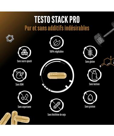 Testo Stack Pro - Extra Strength with Turkesterone Ecdysterone Fadogia Agrestis Tribulus Hericium Extract Boron - 180 caps - Buy Online on GoSupps.com