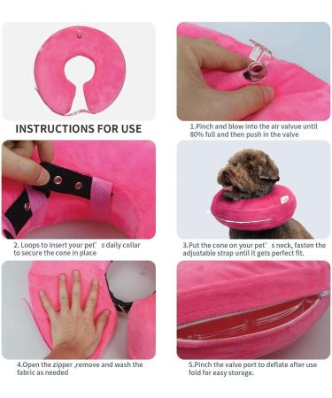 Ducomi Inflatable Pet Hinges for Dogs & Cats - Comfort & Mobility - Prevent Scratches - Pink M - Buy Online on GoSupps.com