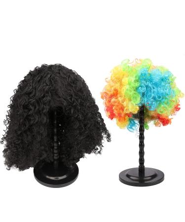 Kaiersi 2 PCS Wig Stand - Portable 14.1 Inch Hat Display for Multiple Wigs - No Slip Stable Design - Easy Assembly - Black - Buy Online on GoSupps.com