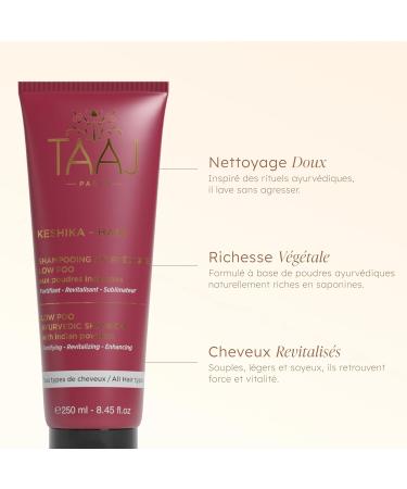  TAAJ TAAJ | Loo Pow Ayurvedic Shampoo - KESHIKA | Fortifying revitalizing & beautifying | Ayurvedic powders with cleansing & beautifying properties | Soft & silky hair | Vegan | Pack of 2 x 250 ml - Buy Online on GoSupps.com