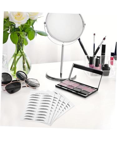 Housoutil 10 Sheets Imitation Eco Eyebrow Sticker Stickers Natural Sticker False Eyebrows Cosmetics Make up 3d 21.5X14cm Black - Buy Online on GoSupps.com