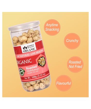 Buy Blessfull Healing Makhana - Roasted Organic Wasabi Flavor 100g | International Shipping - Buy Online on GoSupps.com