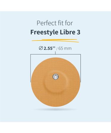 MySWeetStich - 10 Pack Freestyle Libre 3 Plaster | Skin-Friendly Waterproof & Breathable | Made in Germany | Beige 60mm with Ventilation Hole - Buy Online on GoSupps.com