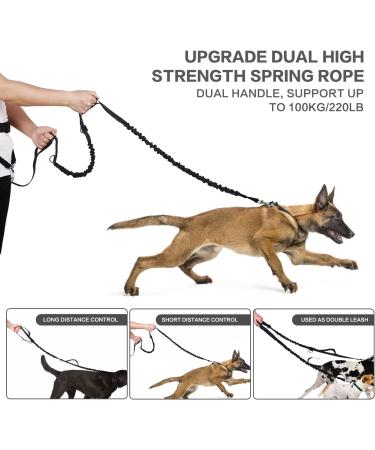 Pecute Dog Leash with Belly Belt - Jogging Leash for Large & Medium Dogs Elastic Running Leash with Belt Bag Supports Up to 110kg - Buy Online on GoSupps.com