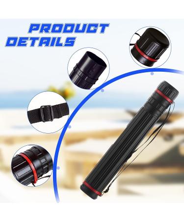 TOOYFUL Extendable Poster Tube 18-28'' with Shoulder Strap - Portable Storage for Documents, Blueprints, Drawings, Art - Black - Buy Online on GoSupps.com