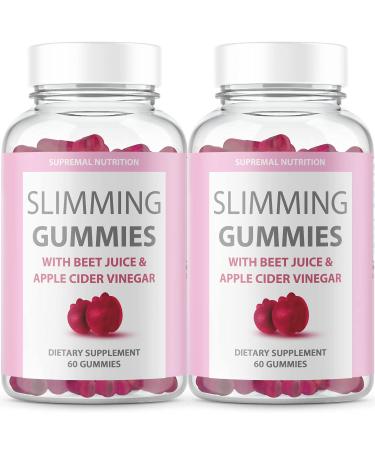 (2 Pack) Slimming Gummies with Apple Cider Vinegar, Clinically Proven Slim Ingredients, It Works to Support a Healthy Body & Belly for Women & Men Loss