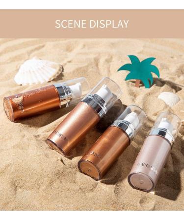 Bronze Gold Body Shimmer Cream - Long-Lasting Glitter Highlighter for All Skin Types - 60g - Buy Online on GoSupps.com