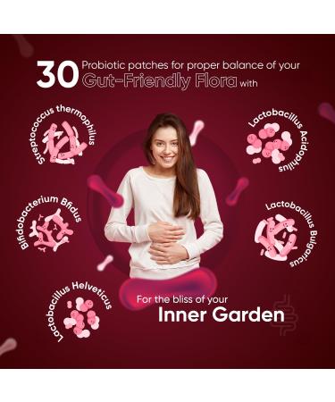 BioCulture Probiotic & Prebiotic Patches - 30 Vegan Patches | Slow-Release & High Absorption | Gut-Friendly Lactobacillus Acidophilus | Convenient Probiotic for Adults - Buy Online on GoSupps.com