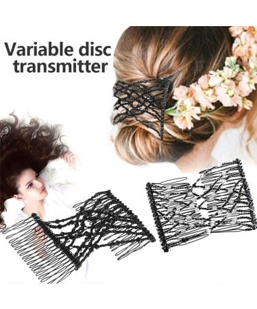 Crystal Bead Hair Combs Set - Magic Elastic Double Clips for Women's Styling - Buy Online on GoSupps.com