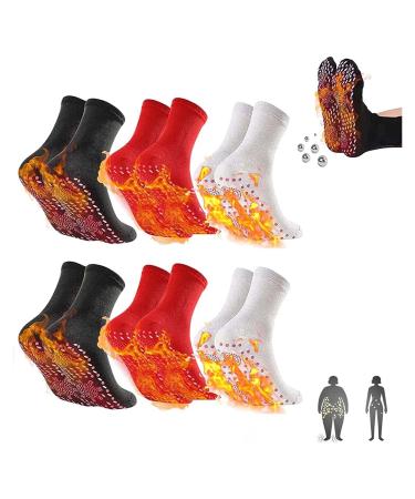 Alvo Feet Socks Alvo Feet Socks for Varicose Veins Alvo Socks Alvo Feet Tourmaline Socks Alvo Feet Compression Socks Alvo Feet Socks for Women and Men (Mixed Colors 6 Pairs)
