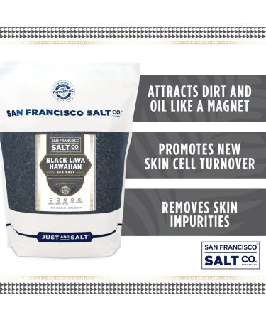 San Francisco Salt Co. Black Lava Hawaiian Sea Salt - 5 lb Fine Grain - Buy Online on GoSupps.com