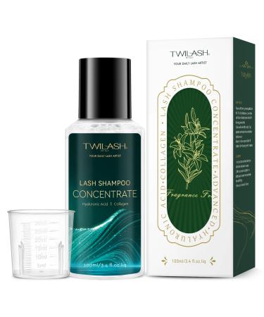 Lash Shampoo Concentrate (100ml/ 3.42oz): Deep Cleanse Long-Lasting Hydration Gentle Formula (Sensitive Eyes & Lash Extensions Makes Up To 20.5oz) 6 Customizable Fragrances (Unscented) Unscented 100ml