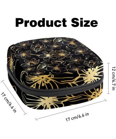 MUOOUM Gold Cherry Blossom Sanitary Napkin Storage Bag Menstrual Pad Bag Portable Menstrual Cup Pouch with Zipper for Teen Girls Women Ladies Multi-colored 9 - Buy Online on GoSupps.com
