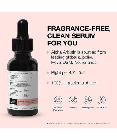  QURA QURA Minimalist Serum with 2% Alpha Arbutin for Pigmentation and Dark Spot Removal 30 ml | Anti-pigmentation facial serum for men and women with hyaluronic acid to remove blemishes acne marks and tan lines - Buy Online on GoSupps.com