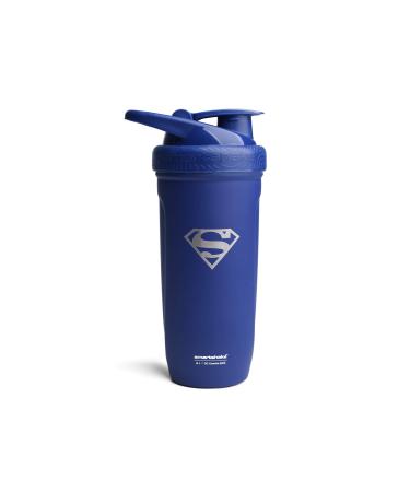 Smartshake Justice League Reforce Shaker Bottle 900ml DC Comics Stainless Steel Protein Shaker Water Bottle Leakproof Water Shaker Cup Supplement Shaker for Sport & GYM BPA-free DC Superman