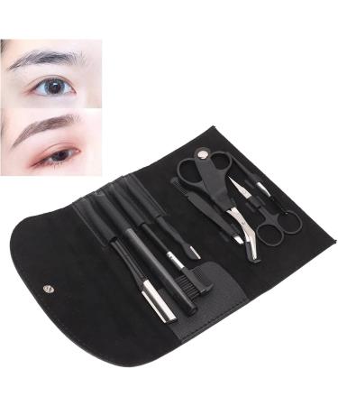 Eyebrow Grooming Kit Stainless Steel Eyebrow Trimming Tools with Storage Bag for Women Men - Buy Online on GoSupps.com