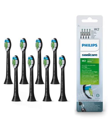 Philips Sonicare Original W2 Optimal White Standard Sound toothbrush heads - 8 -pack in black (model HX6068/13) Black 8 pieces (1 Pack)