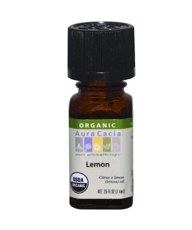 Aura Cacia Oil Essential Lemon Organic 0.25 Fl Oz