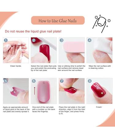 24pcs French False Nails Short - Almond Square Press On Nails - Pink Glitter Swirl Stick On Nails with Glue - Full Cover Acrylic Nails for Women - Buy Online on GoSupps.com