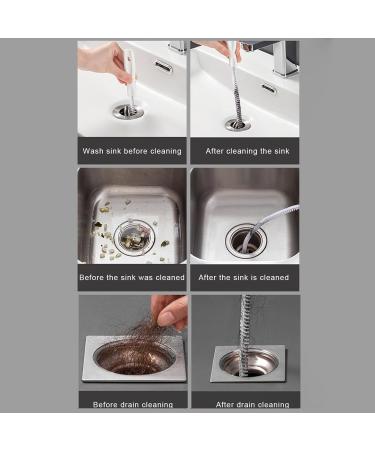 Pipe Dredging Brush Flexible Drain Brush Spiral Design Nylon Cleaner Double Ended Elastic traw Cleaning Brush Long Hair Clog Remover Sewer Cleaning Tool 10 * 60cm 10*60cm - Buy Online on GoSupps.com