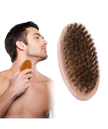 Beard brush bristle beard brush beard brushes for men beard brush made of beech wood travel beard brush oval beard brush beard care tools beard cleaning brush for men premium beard brush Tokaneit