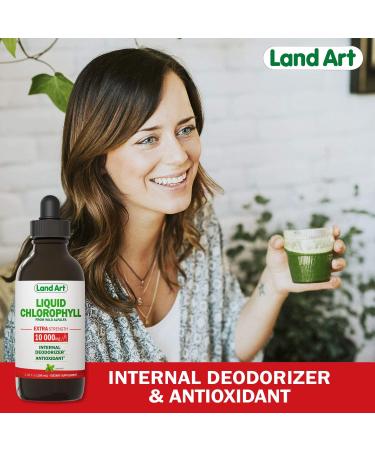 Extra Strength Mint Flavored Liquid Chlorophyll Drops | Cold Extracted from Wild Non-GMO Alfalfa | Detox & Alkaline | Natural Body Deodorant | Antioxidant | 3.38 fl oz - Buy Online on GoSupps.com