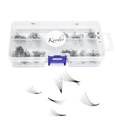 Kordes Premade Fans Lash Extensions - Mix Size 10 to 13mm - For Professional Use - Promade Volume Eyelash Extensions (5D C Curl)