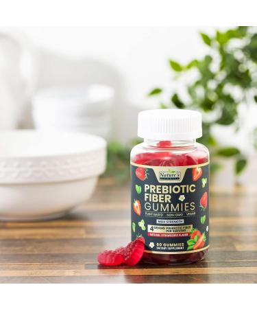 Fiber Gummies for Adults - Daily Prebiotic Fiber Supplement for Digestive Health - 60 Natural Gummies for Men & Women - Buy Online on GoSupps.com