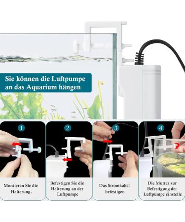 FEDOUR MINI Super Silent Aquarium Air Pump - 72LPH/120LPH for 1-200L Tanks | Double Outlet Oxygen Pump with Accessories - Buy Online on GoSupps.com