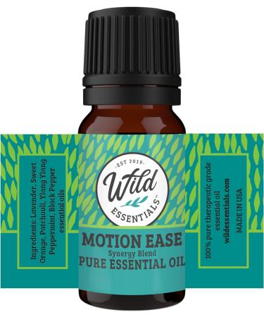 Motion Ease Essential Oil Synergy Blend 2 Pack - 10ml for Motion Sickness & Nausea - Made in USA - Buy Online on GoSupps.com