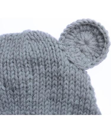 ECYC Newborn Baby Bear Hat Beanie with Bear Dolls - Grey | Photography Accessories - Buy Online on GoSupps.com