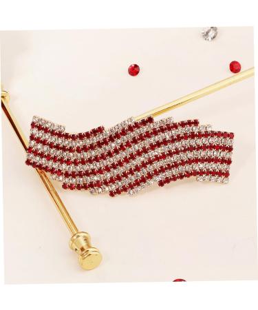 TOVINANNA Rhinestone Hairpin Metal Hair Clips for Women Rhinestone Hair Clips Red Accessories for Women Fairy Jewelry for Women Temperament Hair Clip Bling Hair Clips Wedding Hair Clip - Buy Online on GoSupps.com