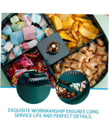 ABOOFAN 1pc Double Layer Dried Fruit Box Nut Plate to Rotate Light Luxury 26X26CM Green - Buy Online on GoSupps.com