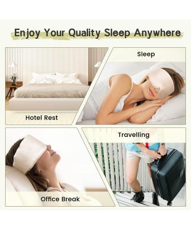 iCooBreeze Handmade Bamboo Eye Mask for Men and Women - Organic Sleep Mask - Large Size - Adjustable - Apricot Color - Buy Online on GoSupps.com