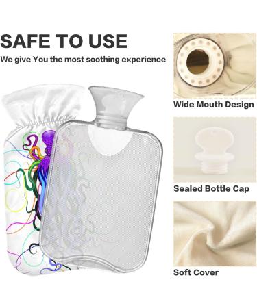 OCTOPUS Psychedelic Hot Water Bottle 1L - Eco-Friendly Pain Relief & Therapy | Small BPA-Free Warmer for Back Pain & Hot/Cold Use - Buy Online on GoSupps.com