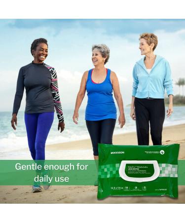 Mckesson StayDry Disposable Washcloths with Aloe and Vitamin E - Unscented, 600 Total Wipes, 12 Packs - Buy Online on GoSupps.com