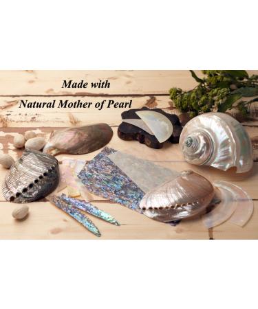 Mother of Pearl Pink Lotus Flower Double Magnifying Compact Hand Mirror - Buy Online on GoSupps.com