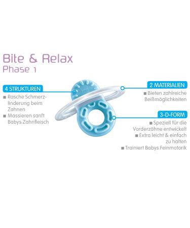 Mam Bite & Relax Set - Extra Light Pink Baby Teething Rings for Pain Relief | 2+ Months | 2 Pieces - Buy Online on GoSupps.com