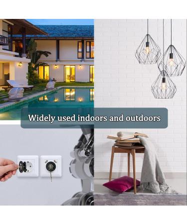Taicols Socket Lock Set - 2 Locks & 4 Keys | Safety Lock to Prevent Current Theft | Child & Pet Proof | Indoor & Outdoor Use - Buy Online on GoSupps.com