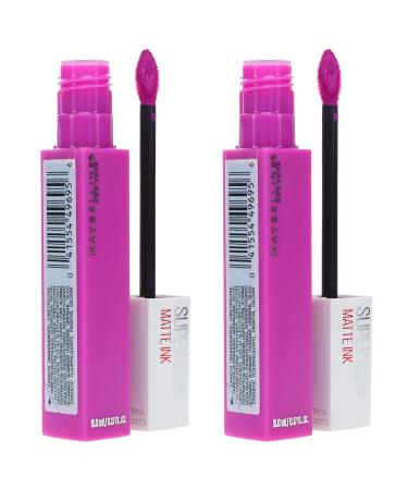 Maybelline SuperStay Matte Ink Liquid Lipstick Creator 35 - Pack of 2 | Long-Lasting, Bold Color | 0.17 Fl Oz x 2 - Buy Online on GoSupps.com