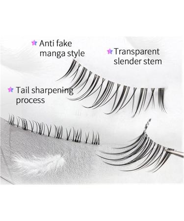 UAMOU 2-50Boxes Manga Lashes False Eyelashes Doll Korean Natural Anime Lashes Spiky Thick Faux Mink Eye Lash Strips Makeup Cheerfully (Color : M27 Size : 2 boxes) - Buy Online on GoSupps.com