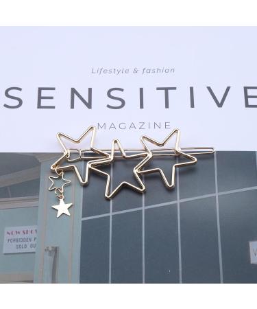 Aneneiceera Hollow Out Star Hair Clip Gold Hair Clip Tassel Hairpin Headdress Decorative Hair Pins Headpiece Bridal Hair Accessories for Women and Girls (Gold) Gold Silver - Buy Online on GoSupps.com