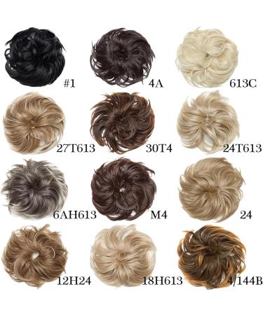 Messy Bun Hair Piece for Women Messy Bun Hair Piece Fluffy Wavy Scrunchies Synthetic Curly Chignon Ponytail Hair Extensions Elastic Thick Updo Hairpieces for Women Fake Hair Accessories for Women Gi 27T613 - Buy Online on GoSupps.com
