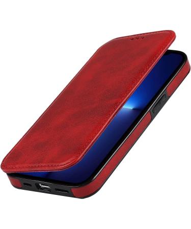 BRART Wallet Case for iPhone 13/13 Pro/13 Pro Max PU Leather Magnetic Protective Flip Case Cover with Credit Card Slot Viewing Stand Shockproof TPU (Color : Red Size : 13 mini 5.4") 13 mini 5.4" Red - Buy Online on GoSupps.com