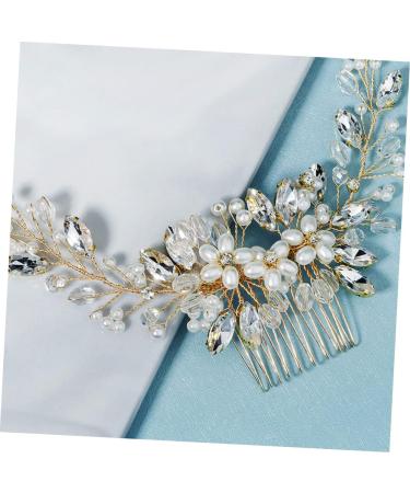 Ipetboom 1pc Pearl Comb Tiara Wedding Hair Clips for Brides Wedding Hair Comb Floral Hair Comb Sparking Crystal Hair Comb Women Hair Comb Hair Accessories Costume Women's Hair up - Buy Online on GoSupps.com