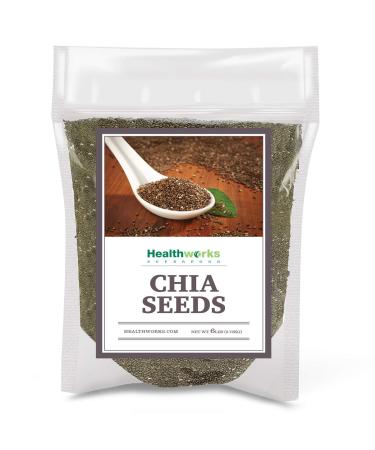 Healthworks Chia Seeds Raw (96 Ounce / 6 Pounds) | Premium & All-Natural | Contains Omega 3, Fiber & Protein | Great with Shakes, Smoothies & Oatmeal | Packaging May Vary - Buy Online on GoSupps.com