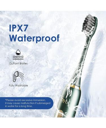 Sonic Electric Toothbrush for Adults | 5 Whitening Modes | Soft Dupont Bristles | 60 Days Battery Life | Travel Friendly | Green - Buy Online on GoSupps.com
