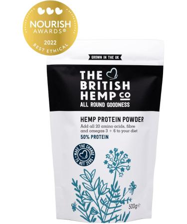 The British Hemp Co. 50% Plant-Based Hemp Protein Powder - High Protein Content - Buy Online on GoSupps.com